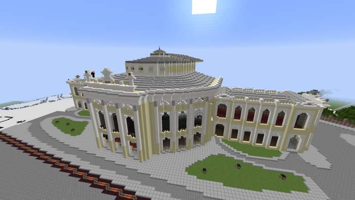 MCVIENNA Wien Minecraft Nachbau Burgtheater