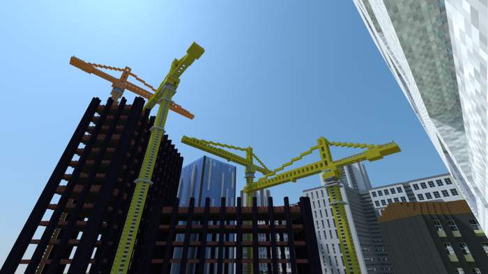 MCVIENNA Cranes in Vienna Minecraft Construction